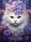 Diamond Painting Kits for Adults, Cat Round Full Drill Diamond Art Kits, 5D DIY Paint with Diamonds Crafts for Home Wall Decoration Gifts 12×16Inch